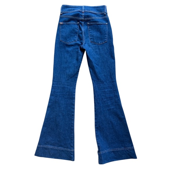 AO.LA  Alice And Olivia Good High Waist Flare Wide Leg Exposed Button, Size 25 - Picture 4 of 9